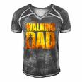 Walking Dad Fathers Day Best Grandfather Men Fun Gift Men's Short Sleeve V-neck 3D Print Retro Tshirt Grey