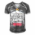 Weekend Forcast Wine Lover Outdoor 26 Shirt Men's Short Sleeve V-neck 3D Print Retro Tshirt Grey