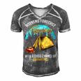 Weekend Forecast Camping With A Good 15 Shirt Men's Short Sleeve V-neck 3D Print Retro Tshirt Grey