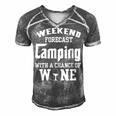 Weekend Forecast Camping With Wine 12 Shirt Men's Short Sleeve V-neck 3D Print Retro Tshirt Grey