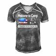 Welcome To Camp Quitcherbitchin 4Th Of July Funny Camping Men's Short Sleeve V-neck 3D Print Retro Tshirt Grey