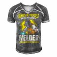 Welder Clothes For Men Funny Welding V2 Men's Short Sleeve V-neck 3D Print Retro Tshirt Grey