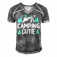 Women Girls Kids Camping Cutie Camp Gear Tent Apparel Ladies T Shirt Men's Short Sleeve V-neck 3D Print Retro Tshirt Grey