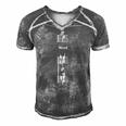 Word Of The Father Essential Men's Short Sleeve V-neck 3D Print Retro Tshirt Grey