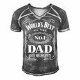 World´S Best No 1 Dad – Daddy – Father - Gift Men's Short Sleeve V-neck 3D Print Retro Tshirt Grey