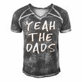 Yeah The Dads Funny Dad Fathers Day Back Print Men's Short Sleeve V-neck 3D Print Retro Tshirt Grey