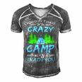 You Dont Have To Be Crazy To Camp Funny Camping T Shirt Men's Short Sleeve V-neck 3D Print Retro Tshirt Grey