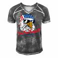 You Free Tonight Bald Eagle American Flag Happy 4Th Of July V2 Men's Short Sleeve V-neck 3D Print Retro Tshirt Grey