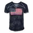 4Th Of July American Flag Vintage Usa Men Women Patriotic Men's Short Sleeve V-neck 3D Print Retro Tshirt Navy Blue