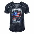 4Th Of July Fishing Make America Fish Again Usa Fisherman Men's Short Sleeve V-neck 3D Print Retro Tshirt Navy Blue