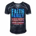 4Th Of July S For Men Faith Family Friends Freedom Men's Short Sleeve V-neck 3D Print Retro Tshirt Navy Blue