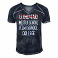 5Th Grade Graduationart-Funny Elementary Graduation Men's Short Sleeve V-neck 3D Print Retro Tshirt Navy Blue