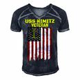 Aircraft Carrier Uss Nimitz Cvn-68 Veterans Day Father Day T-Shirt Men's Short Sleeve V-neck 3D Print Retro Tshirt Navy Blue