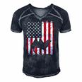American Flag Camel Animal Vintage 4Th Of July Gift Men's Short Sleeve V-neck 3D Print Retro Tshirt Navy Blue