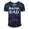 Bama Dad Gift Alabama State Fathers Day Men's Short Sleeve V-neck 3D Print Retro Tshirt Navy Blue