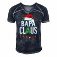 Bapa Claus Christmas Matching Family Pajama Funny Xmas Gift Men's Short Sleeve V-neck 3D Print Retro Tshirt Navy Blue