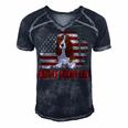 Basset Hound Dad American Flag 4Th Of July Dog Lovers Men's Short Sleeve V-neck 3D Print Retro Tshirt Navy Blue