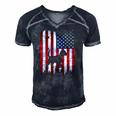 Beagle Dog Usa American Flag 4Th Of July Patriotic Gift Men's Short Sleeve V-neck 3D Print Retro Tshirt Navy Blue