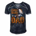 Bearded Dragon Dad - Bearded Dragon Papa Father Men's Short Sleeve V-neck 3D Print Retro Tshirt Navy Blue