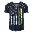 Best Bonus Dad Ever With Us American Flag Men's Short Sleeve V-neck 3D Print Retro Tshirt Navy Blue