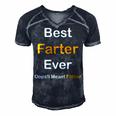 Best Farter Ever Oops I Meant Father Fathers Day Men's Short Sleeve V-neck 3D Print Retro Tshirt Navy Blue