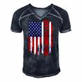 Best Papaw Ever Us Flag Patriotic 4Th Of July American Flag Men's Short Sleeve V-neck 3D Print Retro Tshirt Navy Blue
