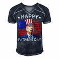 Biden 4Th Of July Joe Biden Happy Fathers Day Funny Men's Short Sleeve V-neck 3D Print Retro Tshirt Navy Blue