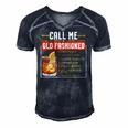 Call Me Old Fashioned Funny Sarcasm Drinking Gift Men's Short Sleeve V-neck 3D Print Retro Tshirt Navy Blue