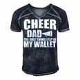 Cheer Dad The Only Thing I Flip Is My Wallet Men's Short Sleeve V-neck 3D Print Retro Tshirt Navy Blue