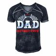 Dad Birthday Crew Race Car Racing Car Driver Daddy Papa Men's Short Sleeve V-neck 3D Print Retro Tshirt Navy Blue