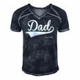 Dad Est 2015 Fathers Day Birthday Daddy Established 2015 Men's Short Sleeve V-neck 3D Print Retro Tshirt Navy Blue