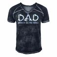 Dad Fixer Of All The Things Mechanic Dad Top Fathers Day Men's Short Sleeve V-neck 3D Print Retro Tshirt Navy Blue
