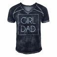 Delicate Girl Dad Tee For Fathers Day Men's Short Sleeve V-neck 3D Print Retro Tshirt Navy Blue