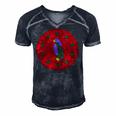 Dominica Flag Sisserou Parrot Gift Men's Short Sleeve V-neck 3D Print Retro Tshirt Navy Blue