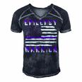 Epilepsy Warrior Usa Flag United States Flag Epilepsy Epilepsy Awareness Men's Short Sleeve V-neck 3D Print Retro Tshirt Navy Blue