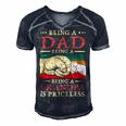 Father Grandpa Being A Dad Is An Honor Being A Grandpa Is Priceless114 Family Dad Men's Short Sleeve V-neck 3D Print Retro Tshirt Navy Blue