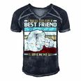Father Grandpa Father And Son Best Friend For Life Fathers Day 56 Family Dad Men's Short Sleeve V-neck 3D Print Retro Tshirt Navy Blue