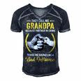 Father Grandpa For Men Funny Fathers Day They Call Me Grandpa 5 Family Dad Men's Short Sleeve V-neck 3D Print Retro Tshirt Navy Blue
