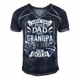 Father Grandpa I Have Two Titles Dad And Grandpa And I Rock Them Both414 Family Dad Men's Short Sleeve V-neck 3D Print Retro Tshirt Navy Blue