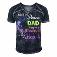 Father Grandpa Rest In Peace Dad Youre Always In My Heart 107 Family Dad Men's Short Sleeve V-neck 3D Print Retro Tshirt Navy Blue