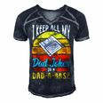 Fathers Day For Dad Jokes Funny Dad For Men Men's Short Sleeve V-neck 3D Print Retro Tshirt Navy Blue