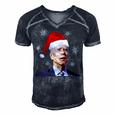 Funny Anti Joe Biden Happy 4Th Of July Merry Christmas Men's Short Sleeve V-neck 3D Print Retro Tshirt Navy Blue