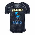 Funny Daddio Of The Patio Fathers Day Bbq Grill Dad Men's Short Sleeve V-neck 3D Print Retro Tshirt Navy Blue