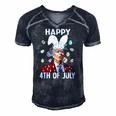 Funny Joe Biden Merry Christmas Confused Easter Day Men's Short Sleeve V-neck 3D Print Retro Tshirt Navy Blue