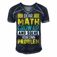 Funny Math Quote For Girls Boys Teens Men Women Dear Math Math Men's Short Sleeve V-neck 3D Print Retro Tshirt Navy Blue