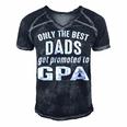 G Pa Grandpa Gift Only The Best Dads Get Promoted To G Pa V2 Men's Short Sleeve V-neck 3D Print Retro Tshirt Navy Blue