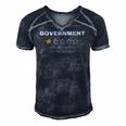 Government Very Bad Would Not Recommend Men's Short Sleeve V-neck 3D Print Retro Tshirt Navy Blue