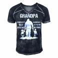 Grandpa Gift Grandpa Best Friend Best Partner In Crime Men's Short Sleeve V-neck 3D Print Retro Tshirt Navy Blue