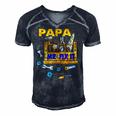 Happy Fathers Day Papa Mr Fix It For Dad Papa Father Men's Short Sleeve V-neck 3D Print Retro Tshirt Navy Blue