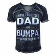 I Have Two Titles Dad And Bumpa And I Rock Them Both Men's Short Sleeve V-neck 3D Print Retro Tshirt Navy Blue